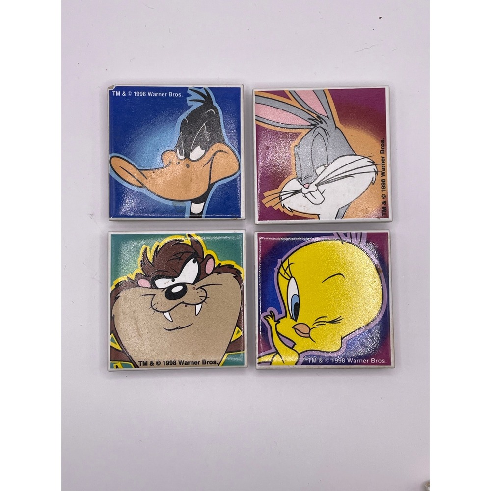 Warner Bros Magnets Multi Vintage 1998 Looney Tunes Characters 4pc